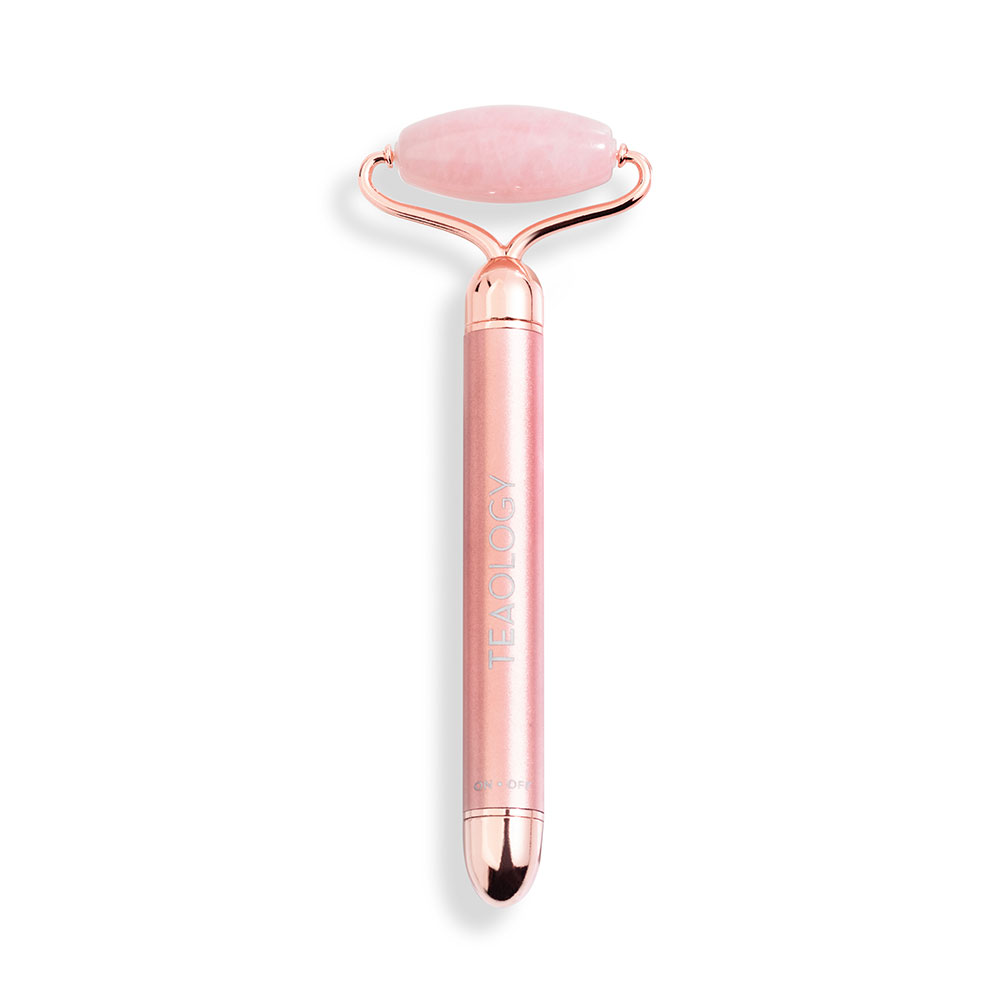 TEAOLOGY Rose Quarts vibrating face roller