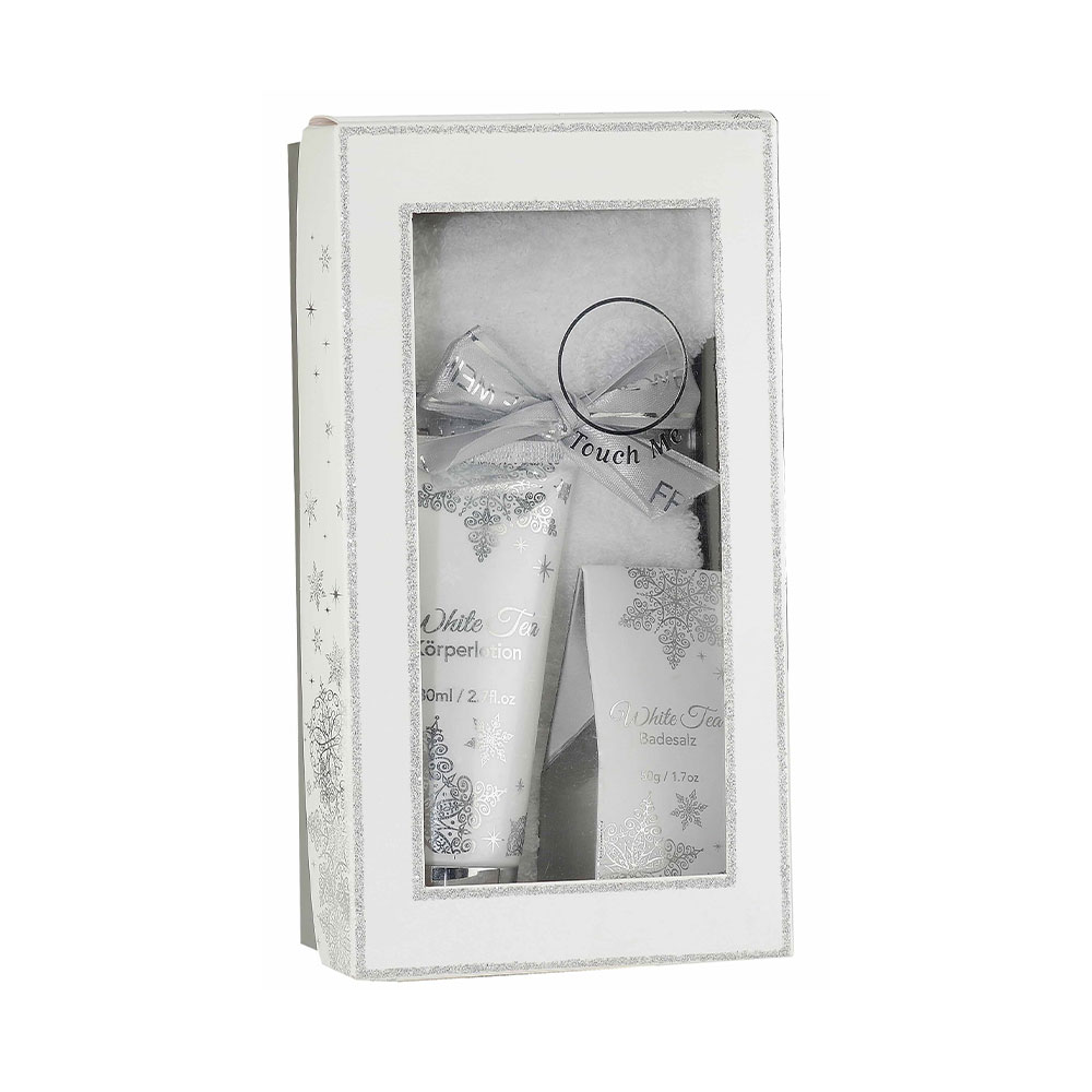 Set Socks + Body Lotion 80 ml + Bath Salt 50 g Silver